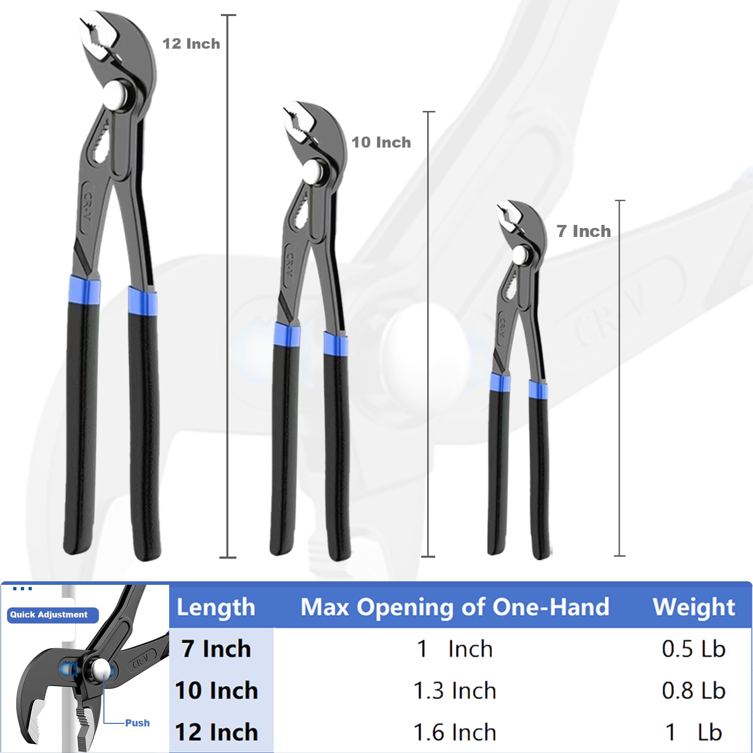 Falichchch Channel Locks pliers 10-inch versatile clamping and turning
