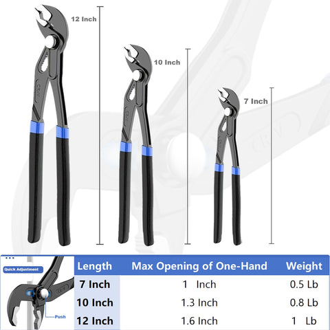 Falichchch Channel Locks pliers 10-inch versatile clamping and turning