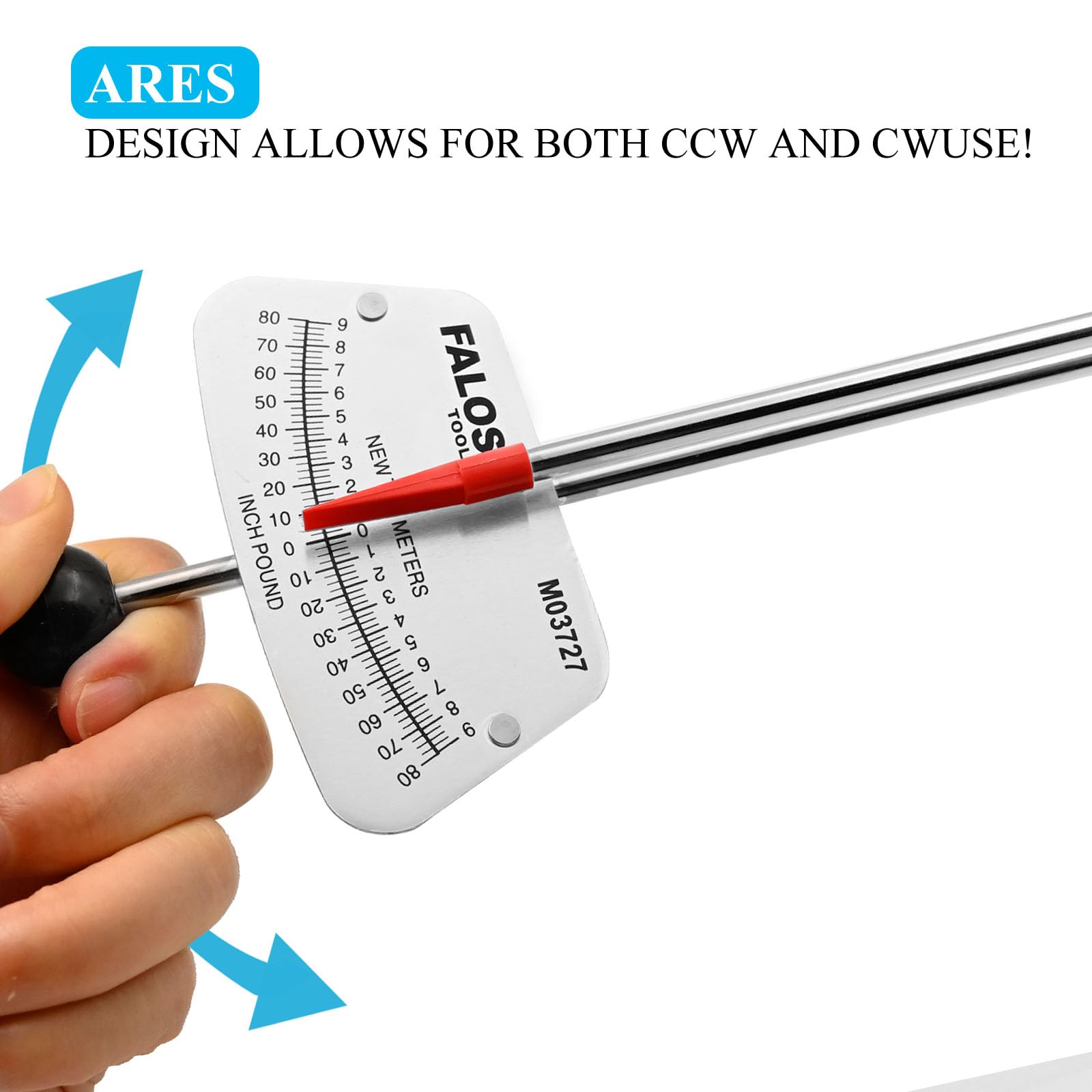 Compact tool-ready packaging for the FALOSI torque wrench.