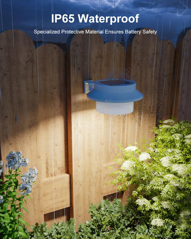 FALOVE 8-pack solar gutter light waterproof shell withstands rain and wind