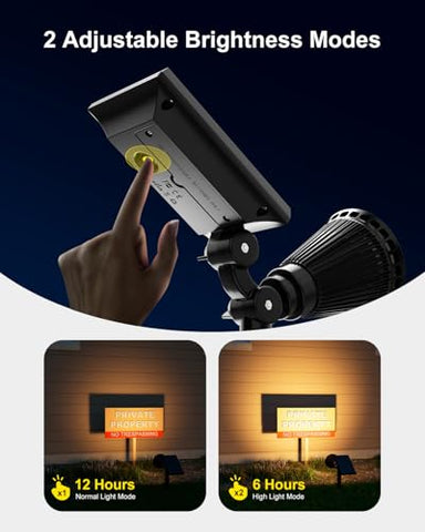 FALOVE solar spotlight warm white ambiance for festive outdoor decor