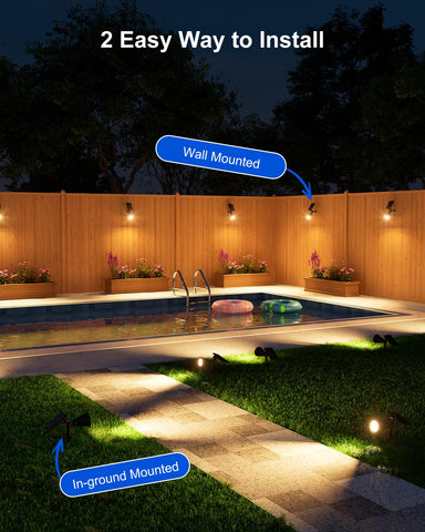 FALOVE solar spotlight zero energy costs for maintenance-free use