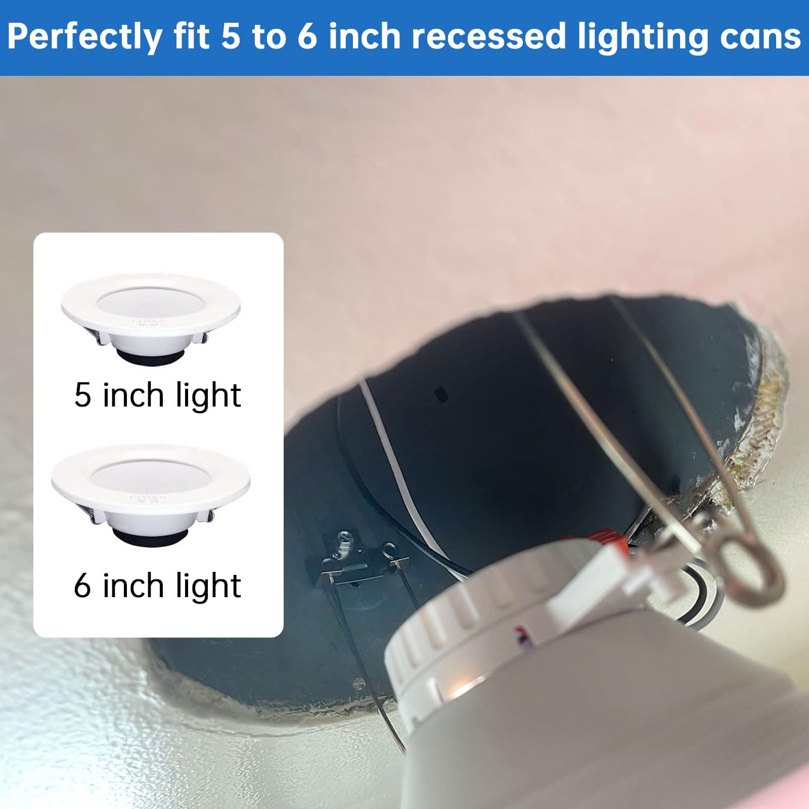 Famiron torsion springs help hook clips quickly during downlight retrofits.