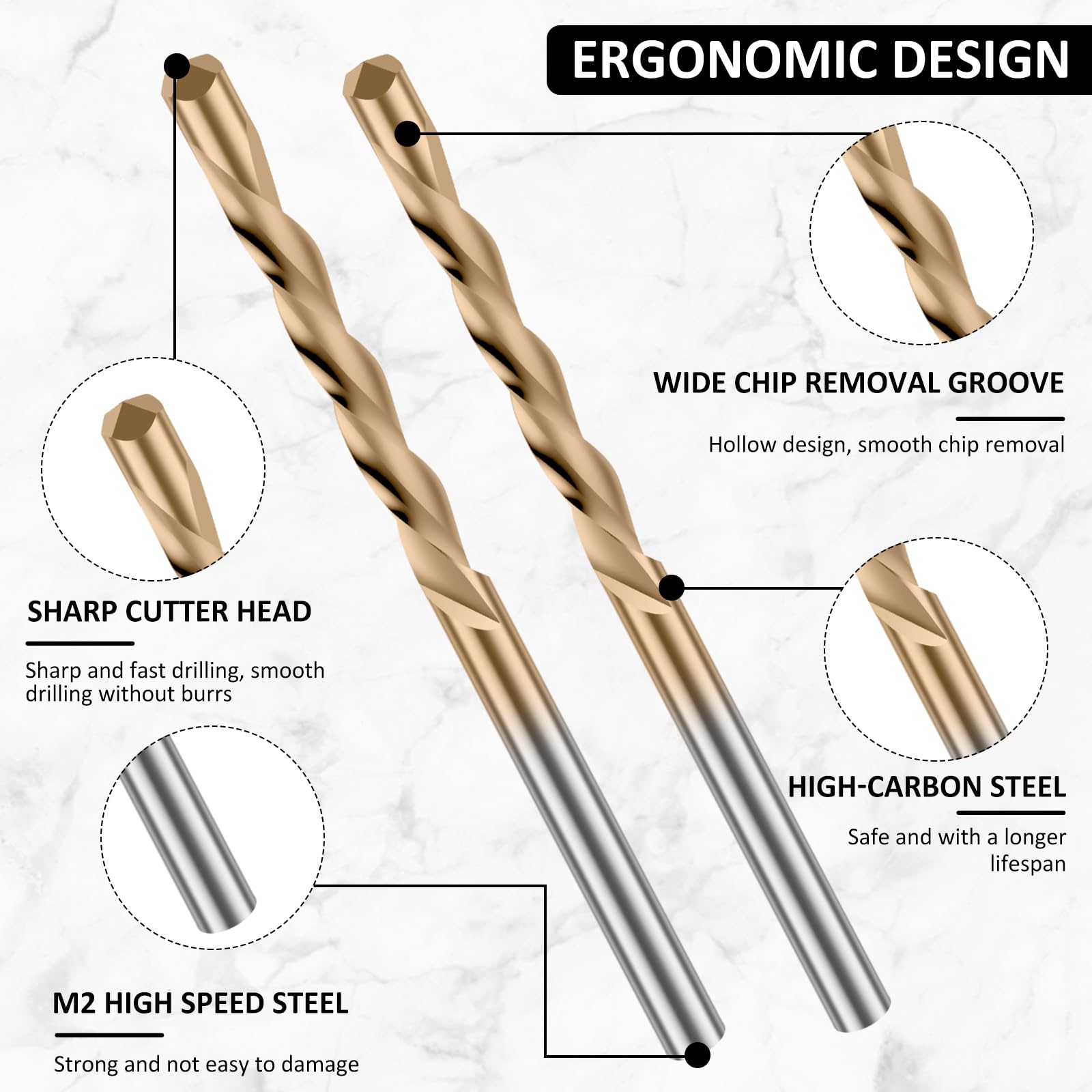 FAMIWIN M2 steel durability for long-lasting drywall bits