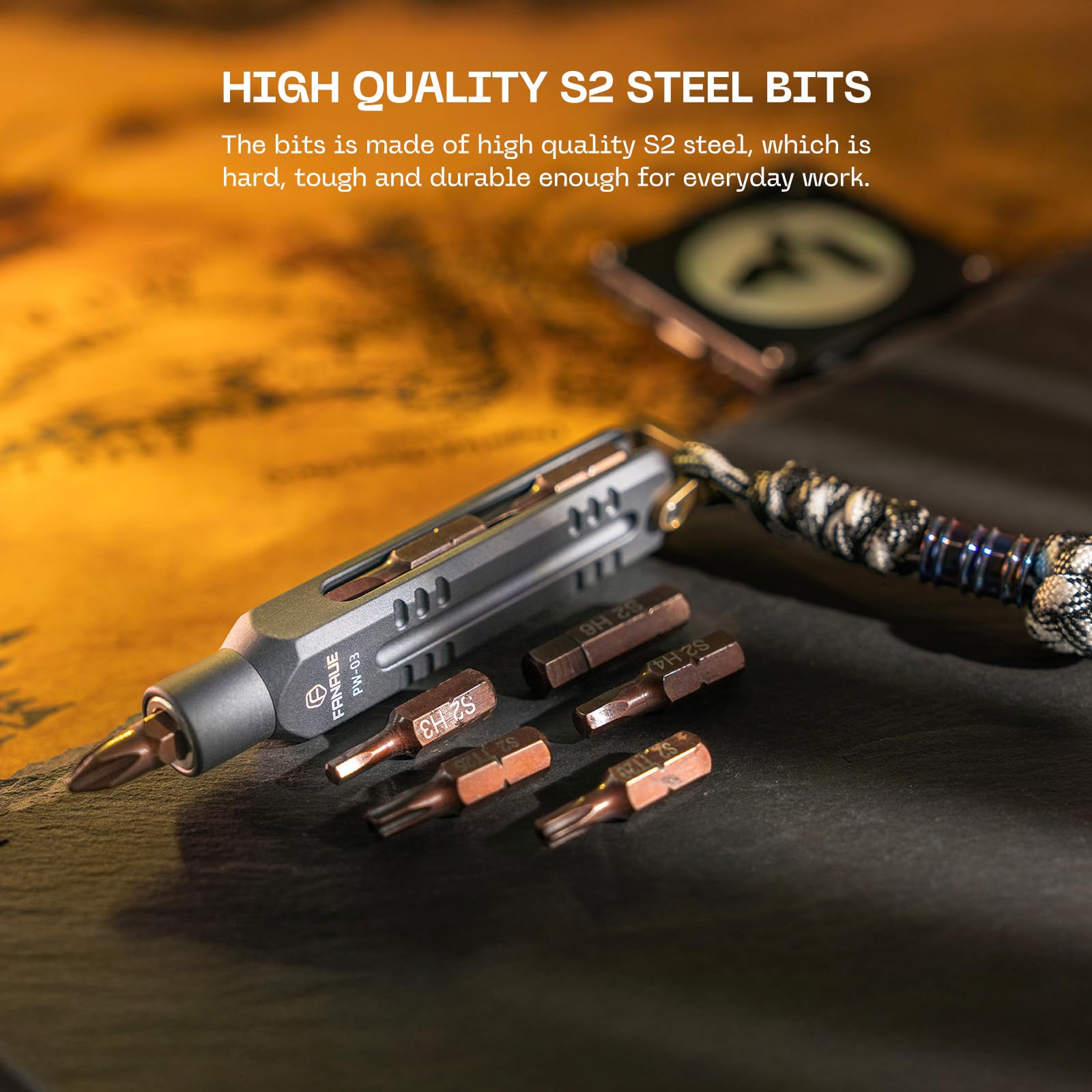 FANAUE EDC precision screwdriver with magnetic bit holder enables secure screws during repairs.