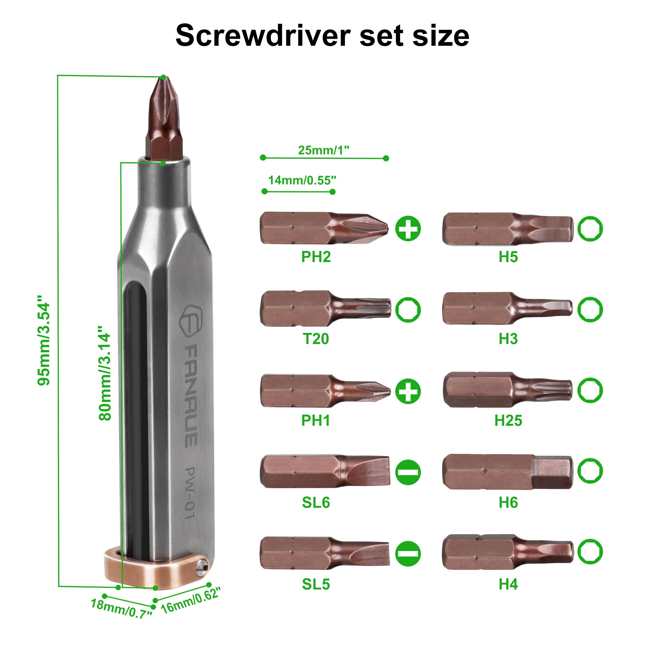 Two magnetic bit holes support low- and high-torque tasks.