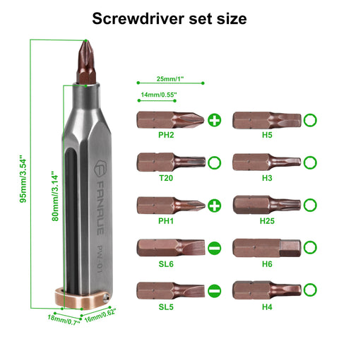 Two magnetic bit holes support low- and high-torque tasks.