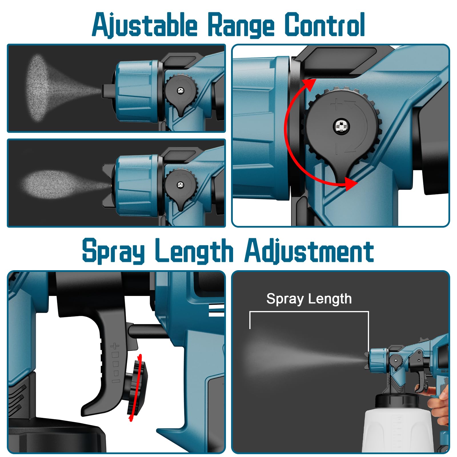 FANBDEDGE 1400ml container reduces refills during large projects