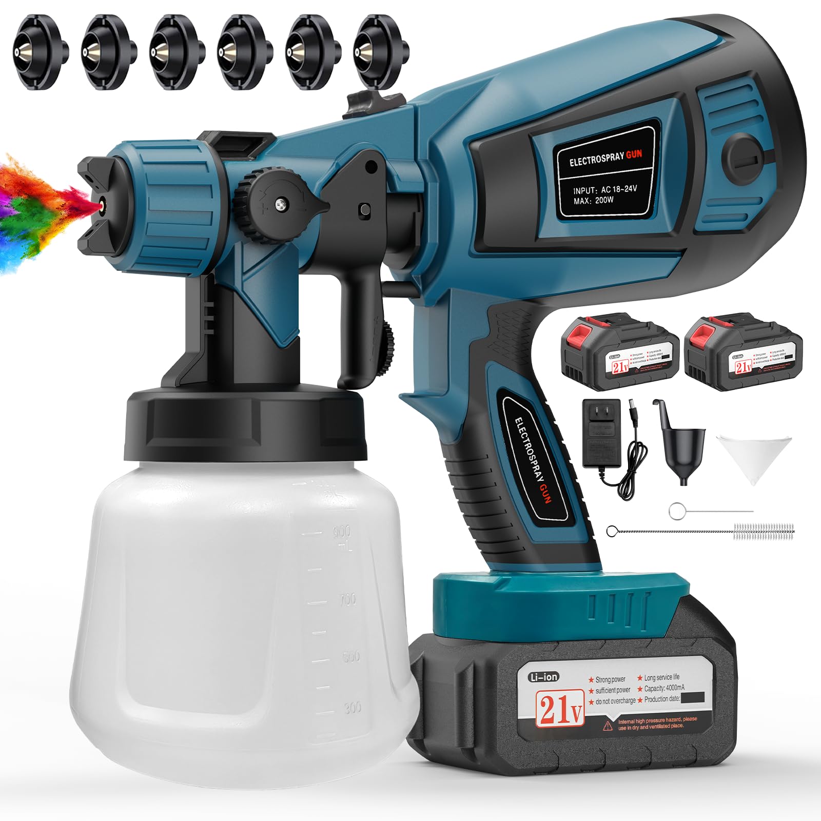 FanBDEDGE cordless paint sprayer with dual batteries enables portable painting anywhere
