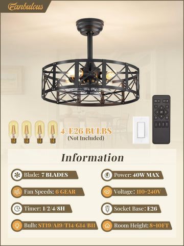 Fanbulous bedroom setup demonstrates quiet operation and ambient lighting.