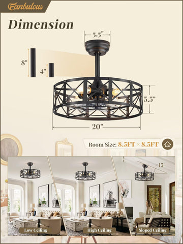 Fanbulous kitchen setup with caged fan and integrated lighting for practical spaces.