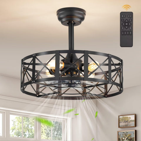 Fanbulous 20-inch fandelier with front view and lights for stylish living spaces.