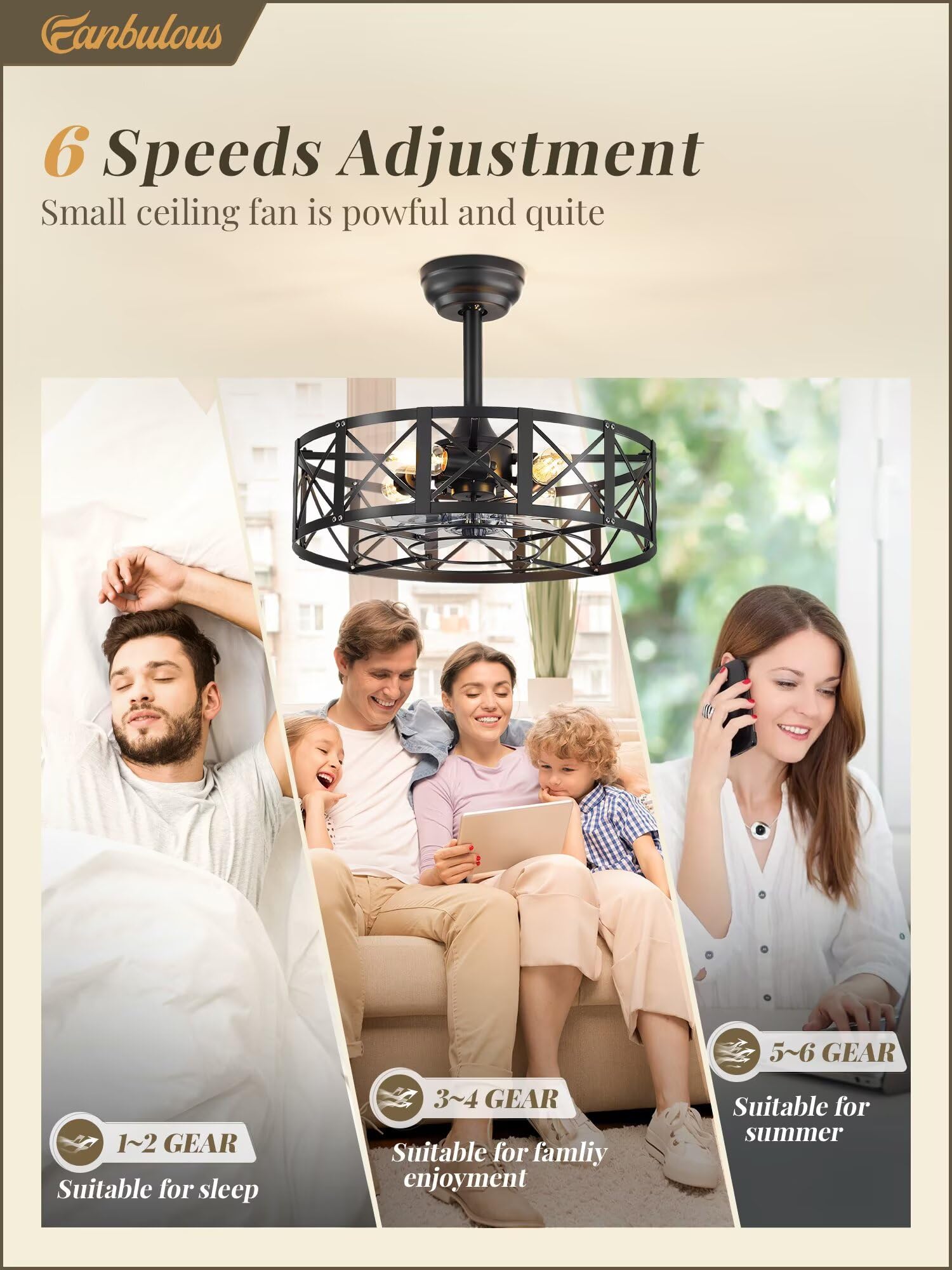 Fanbulous remote fandelier for simple light and fan control.