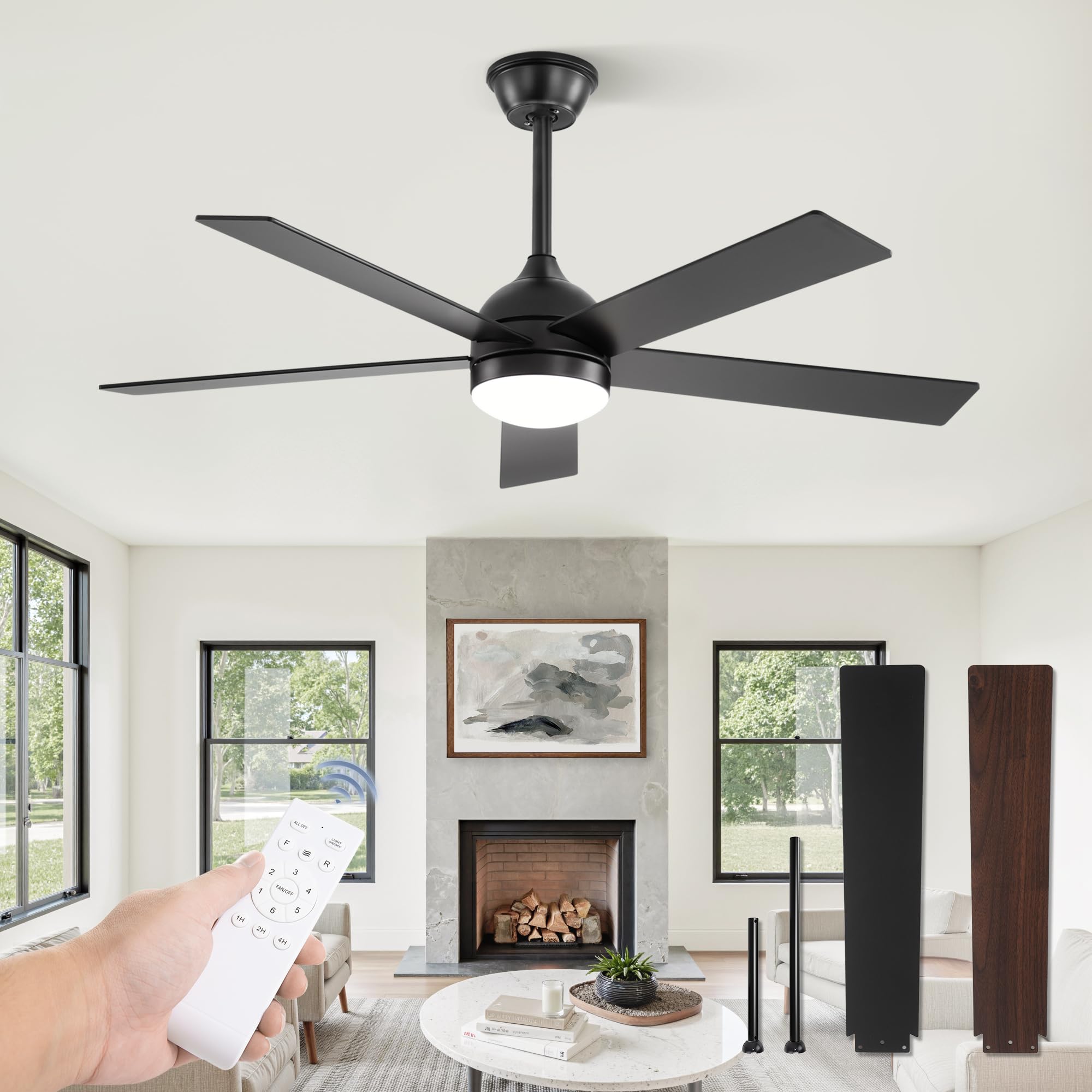 Fanbulous 48-inch ceiling fan with light and remote for versatile comfort.