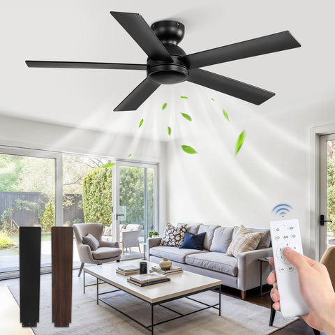 Fanbulous 48-inch flush-mount ceiling fan with remote for easy airflow control.