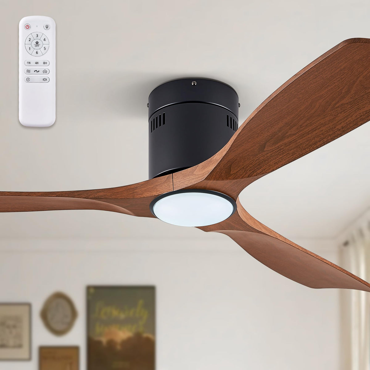 Fanbulous 52-inch ceiling fan with lights and remote for versatile living room cooling