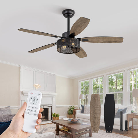Fanbulous 52-inch farmhouse fan with light provides ambient airflow and rustic style.