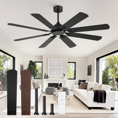 Fanbulous 62-inch ceiling fan with remote control for effortless operation in large rooms.