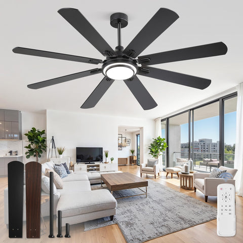 Fanbulous 65 inch ceiling fan with lights for bright living rooms and large spaces
