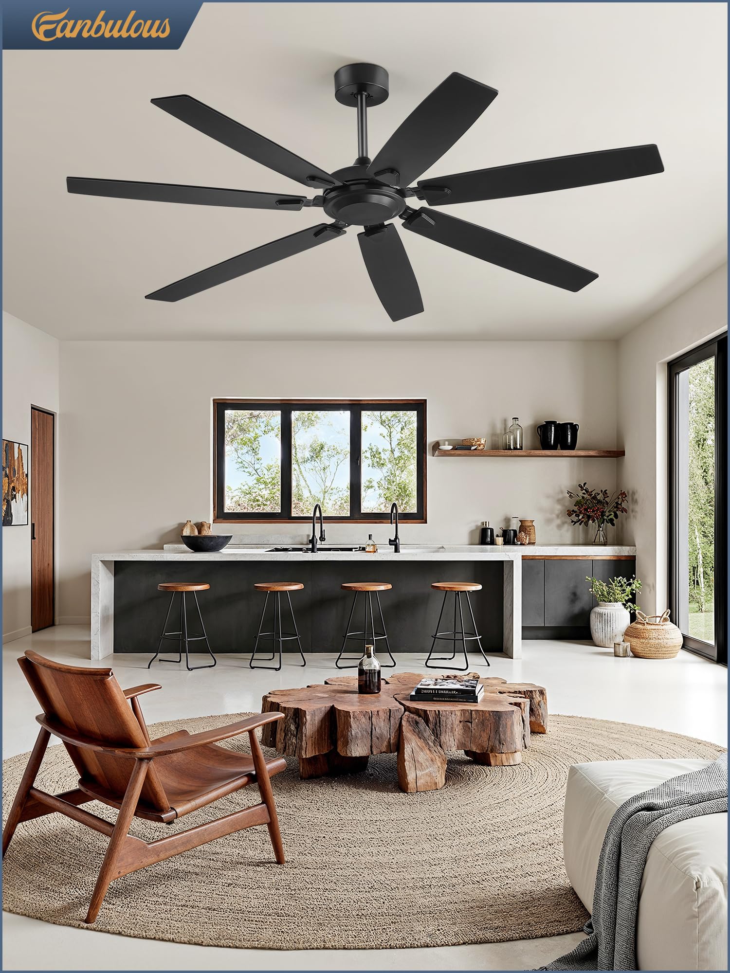 Fanbulous installation guidance supports 15-degree sloped ceilings.