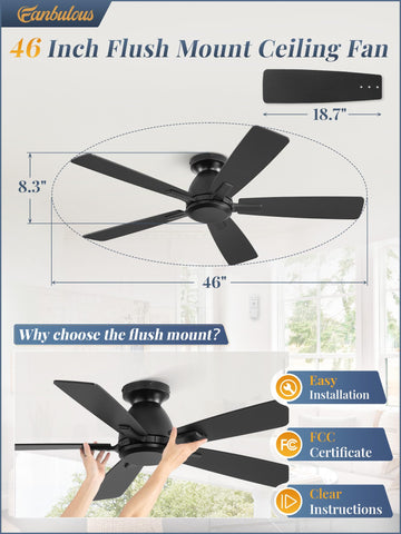 Fanbulous low-profile flush mount fits tight ceilings