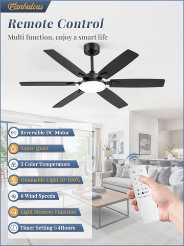 Fanbulous quiet DC motor delivers whisper-quiet operation for bedrooms and lounges.