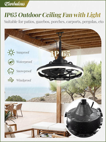 Fanbulous remote and app control interface for six speeds and convenient lighting adjustments.