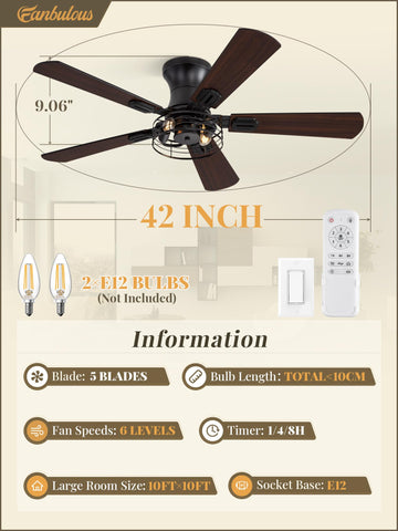 Fanbulous 6-speed remote control makes fine tuning effortless