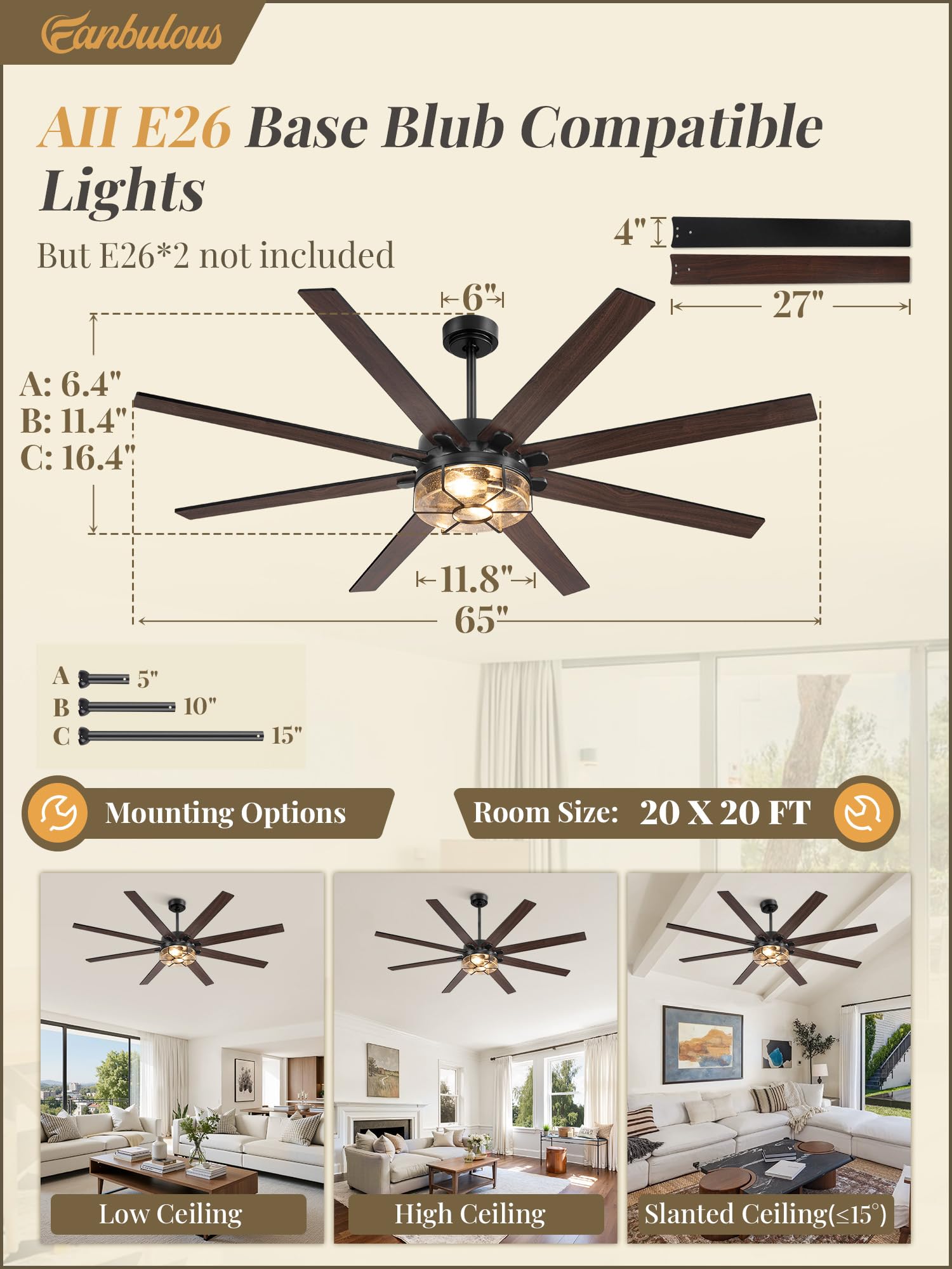 Fanbulous remote control in hand for easy fan and light adjustments