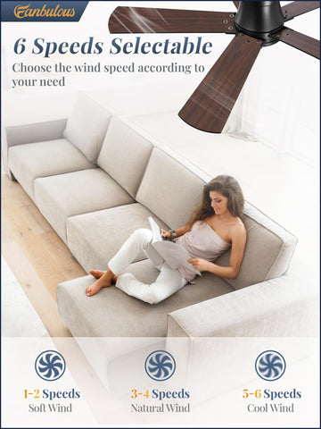 Fanbulous reversible blades in walnut and black finish