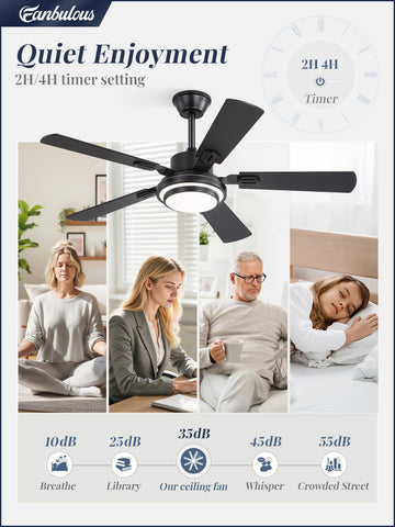 Fanbulous reversible DC motor and 6 speeds adapt to seasons.