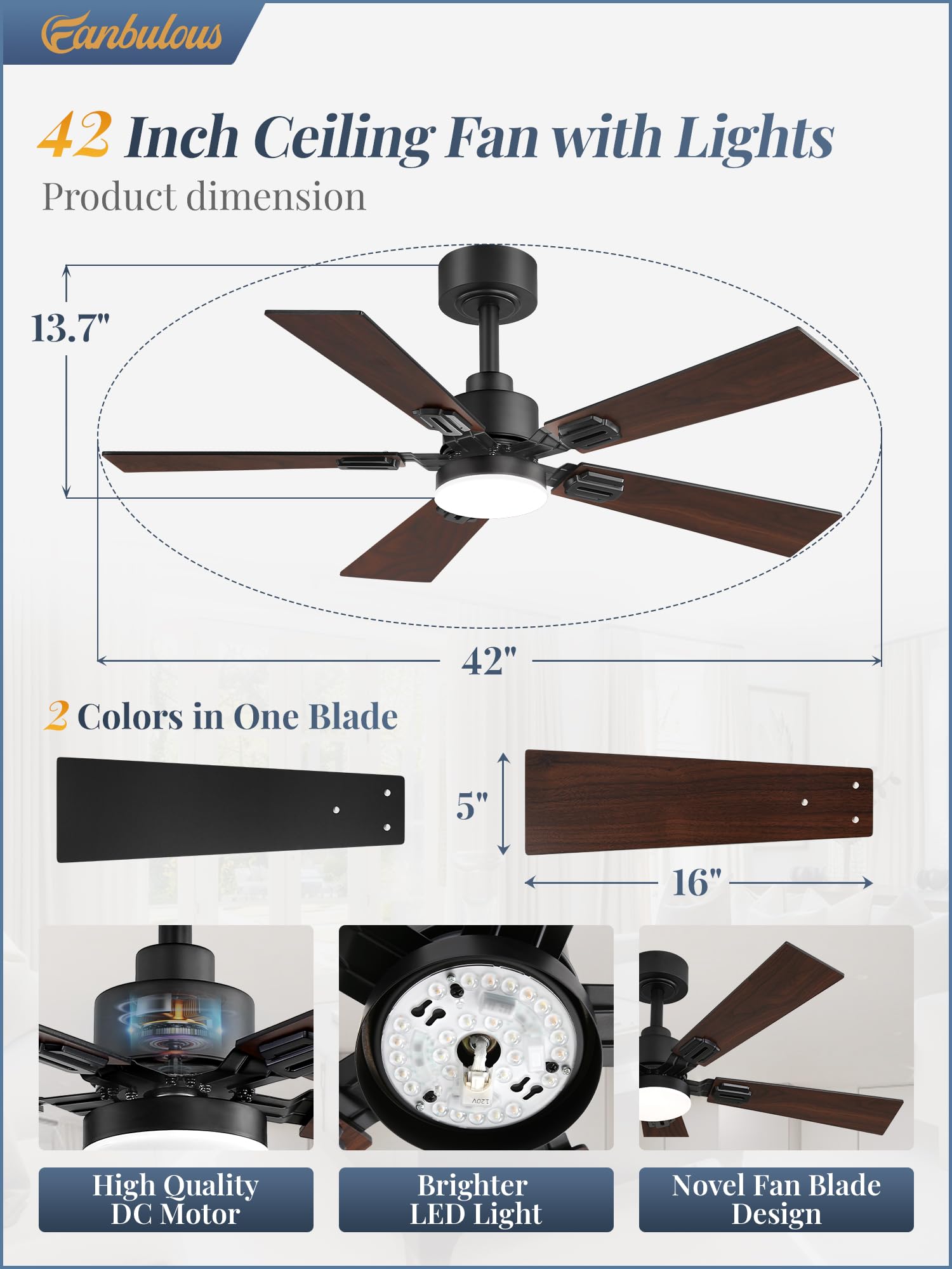 Fanbulous six-speed settings with timer for customizable comfort.