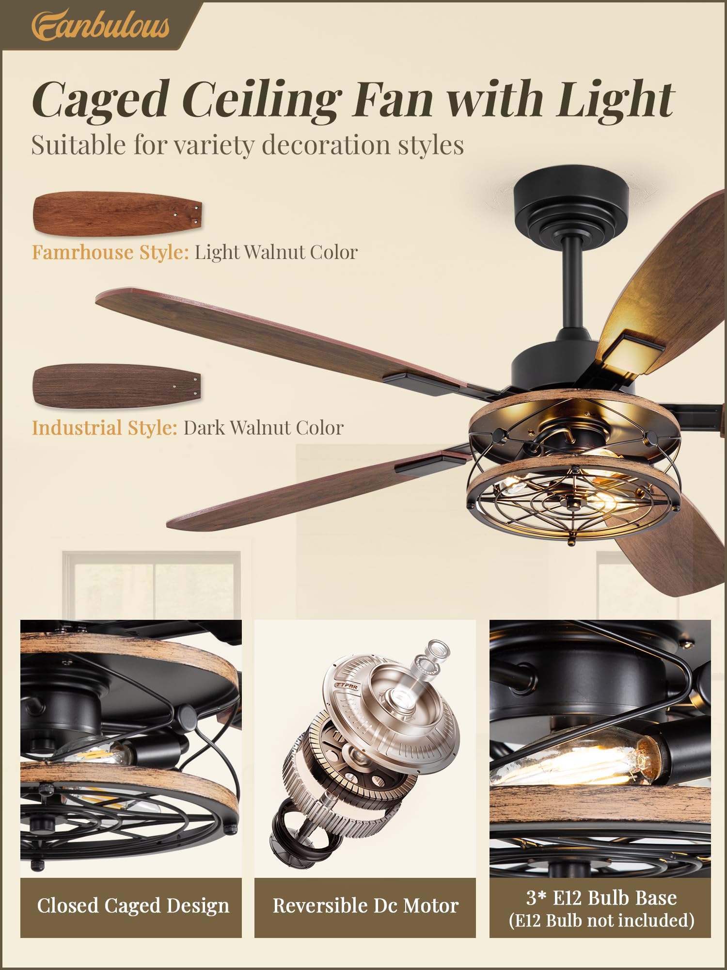 Fanbulous wall-mounted remote simplifies light and fan control.
