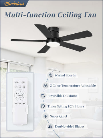 Fanbulous white modern ceiling fan for bedrooms and living rooms