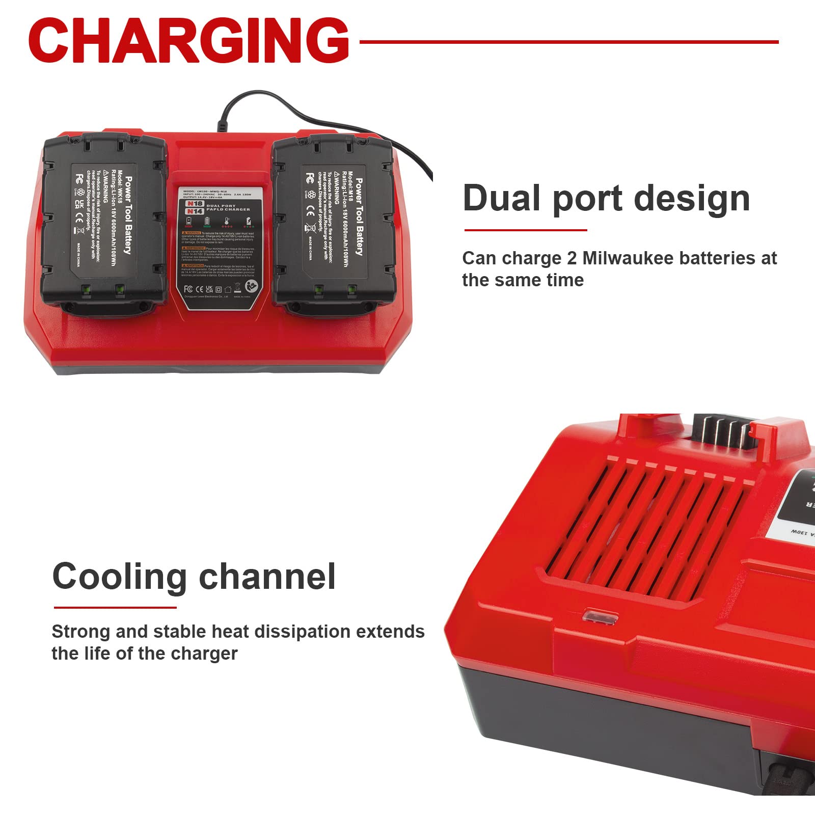 Fancy Buying dual battery charger CE ROHS certifications for safe use