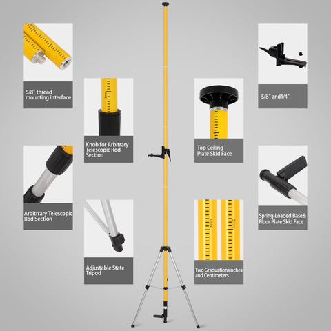 Fancyall telescopic pole with tripod for adjustable height at a work site