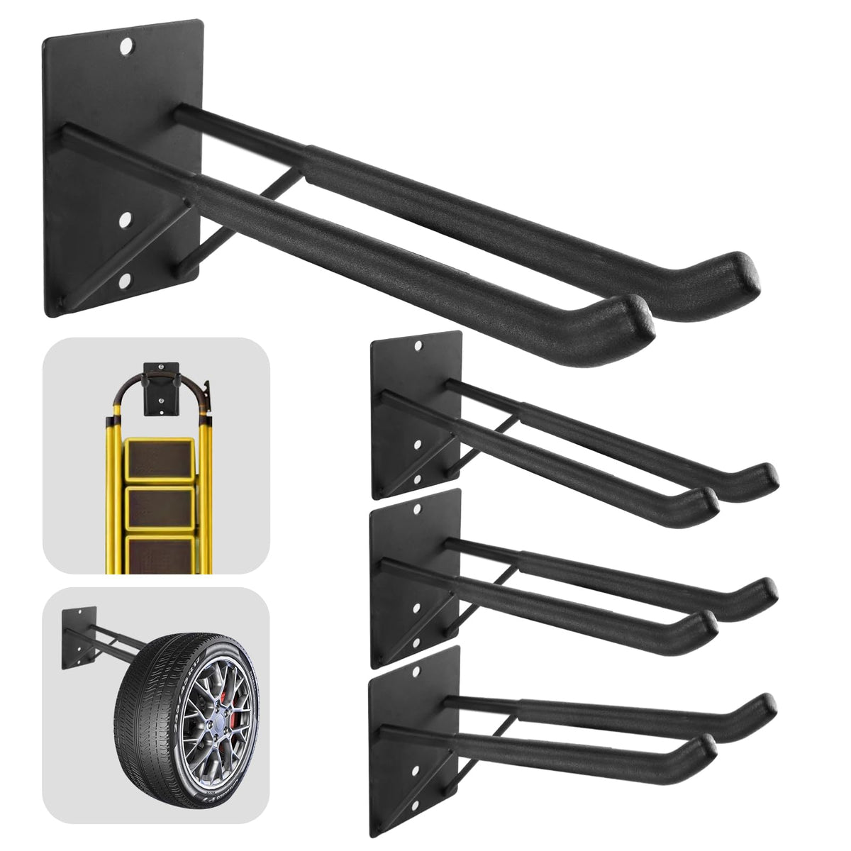 FancyEagle 14-inch garage hooks wall-mounted for secure, accessible tool storage