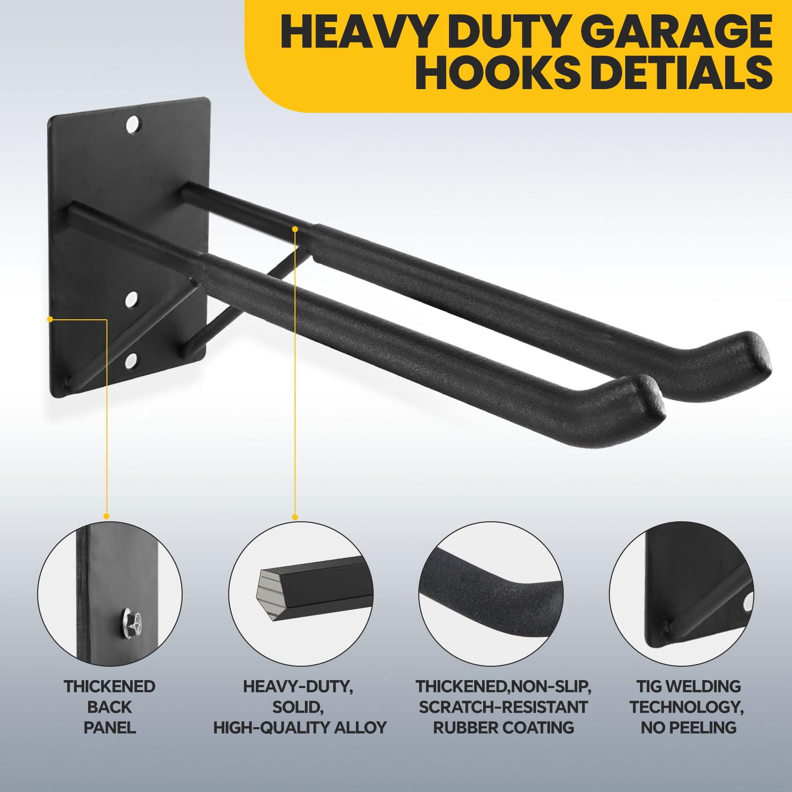 FancyEagle heavy-duty steel construction for durable, long-lasting garage organization