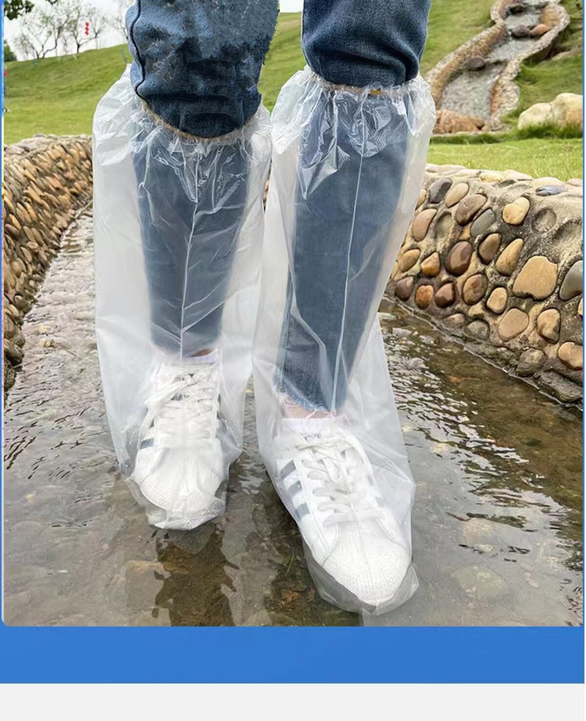 Fancystyle water-resistant booties keep footwear dry in damp environments