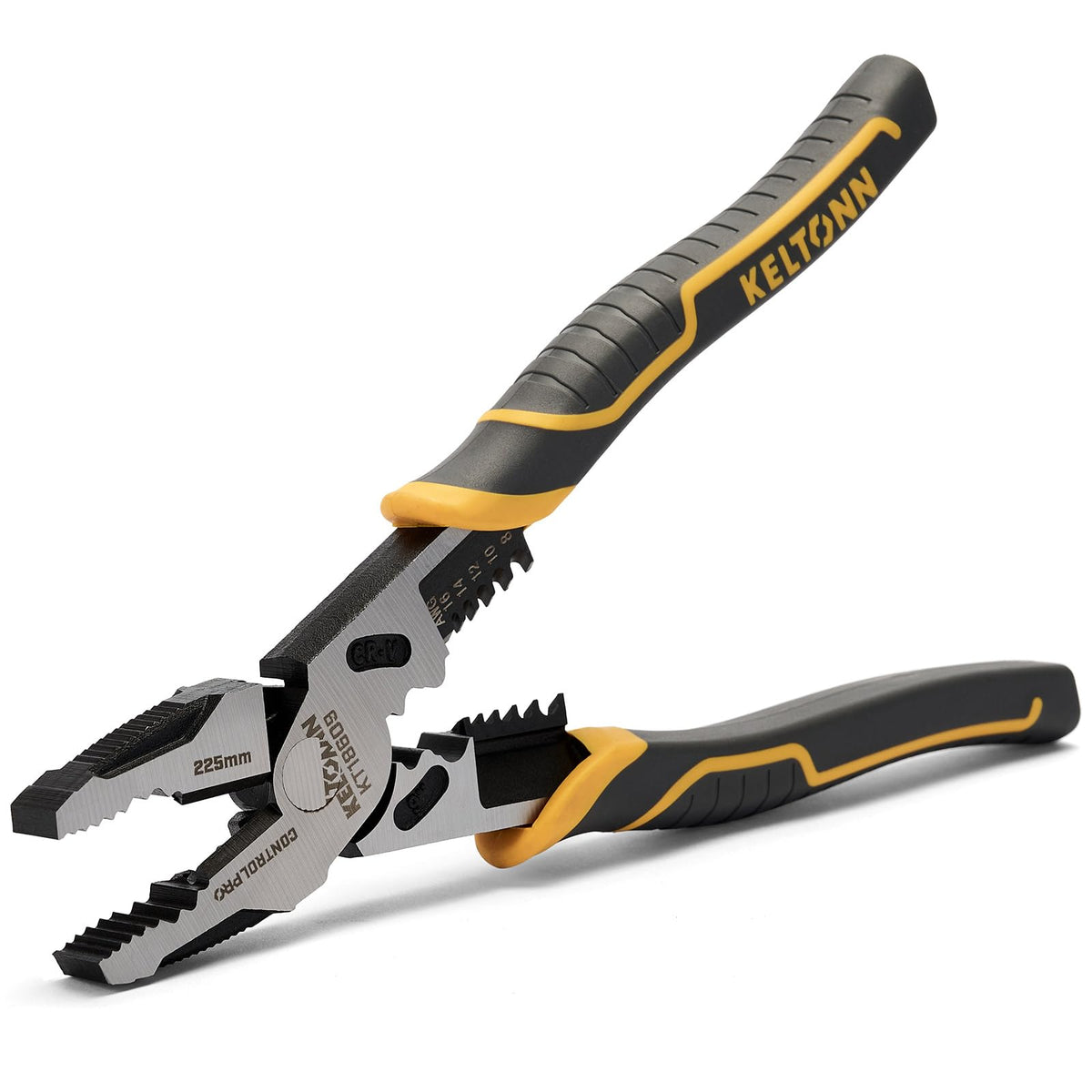 Fancytool Linesman Pliers with 9-inch ergonomic grip for extended electrical work.