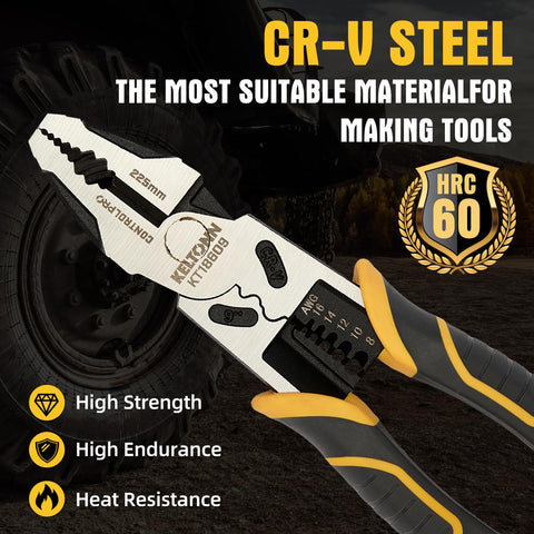 Fancytool Linesman Pliers side-cutting blade for precise cuts under load.