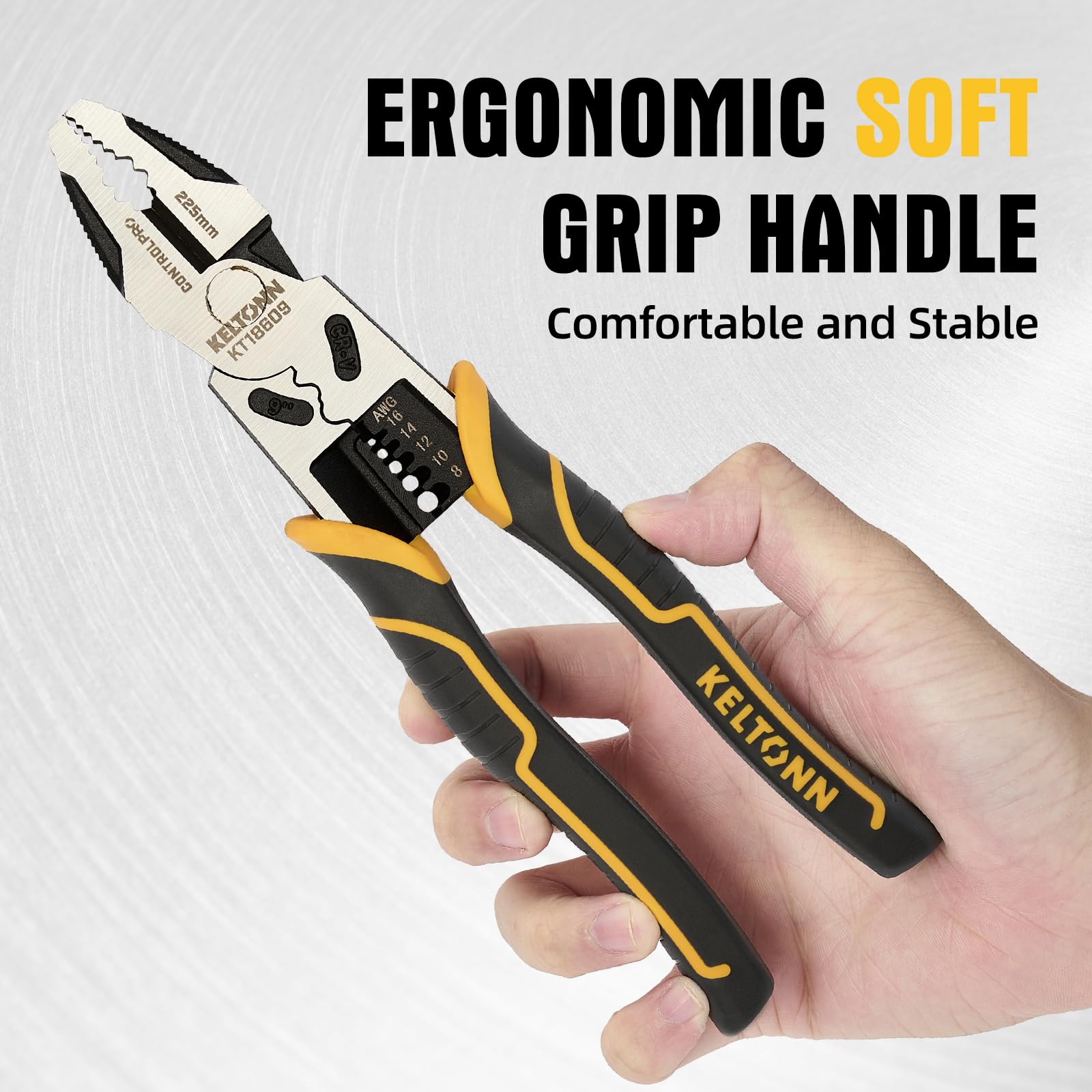 Fancytool Linesman Pliers stripping insulation quickly on various gauges.