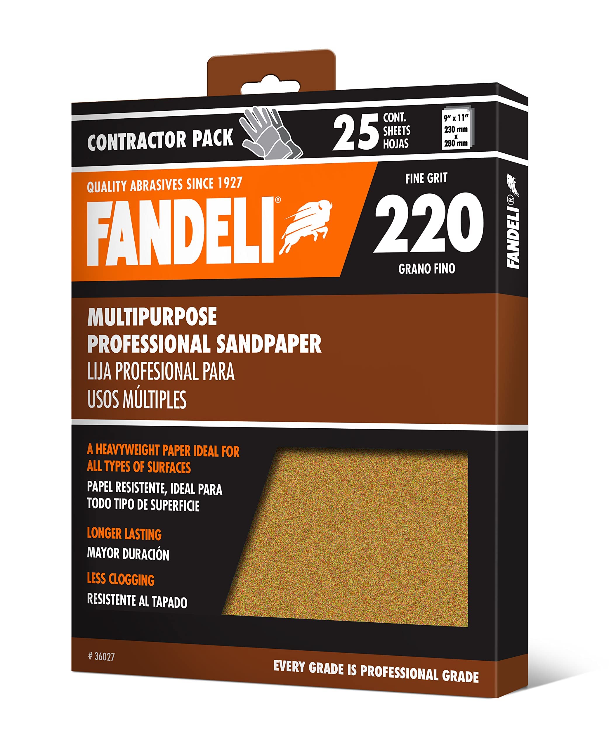 Fandeli 36027 sheets cut to fit hand sanders.