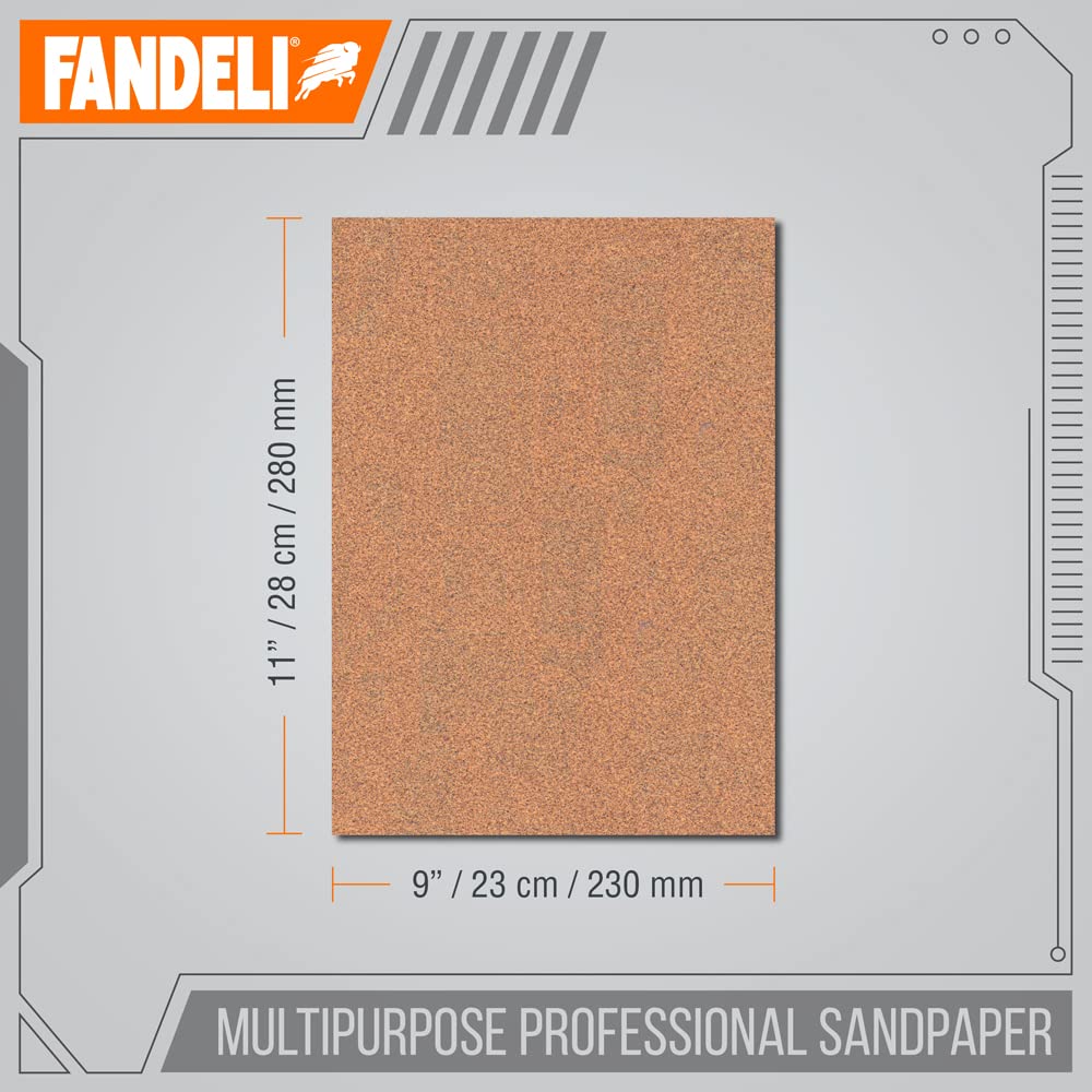 Sandpaper on wood for a smooth finish.