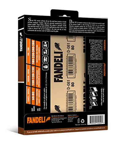 Fandeli 120-grit on wood for smooth prep