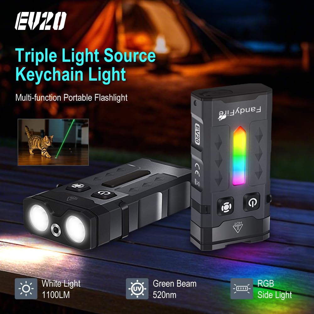 FandyFire green beam for signaling and locating targets in low light.