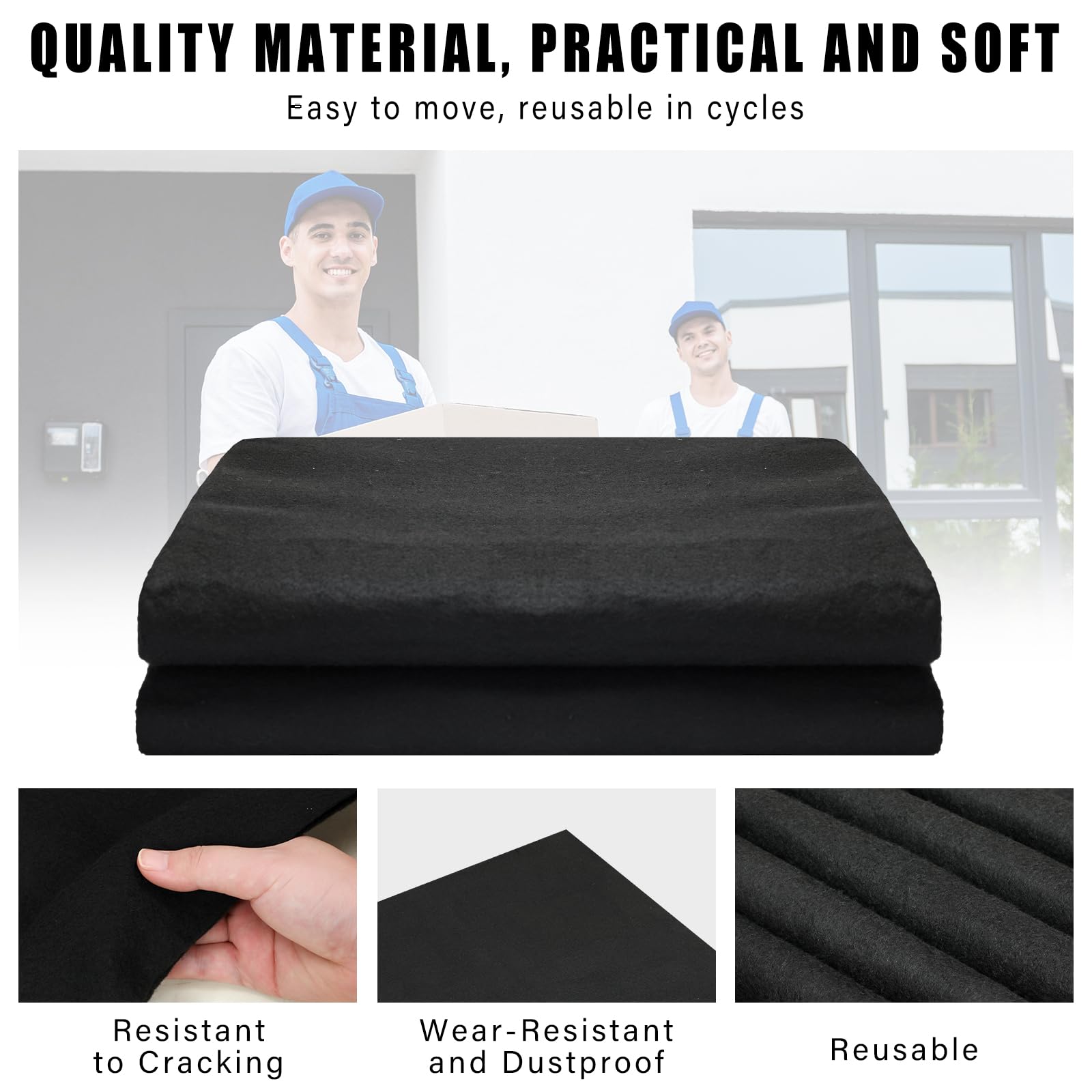 Fanfanwin multifunctional protection blanket safeguards furniture and delicate items.