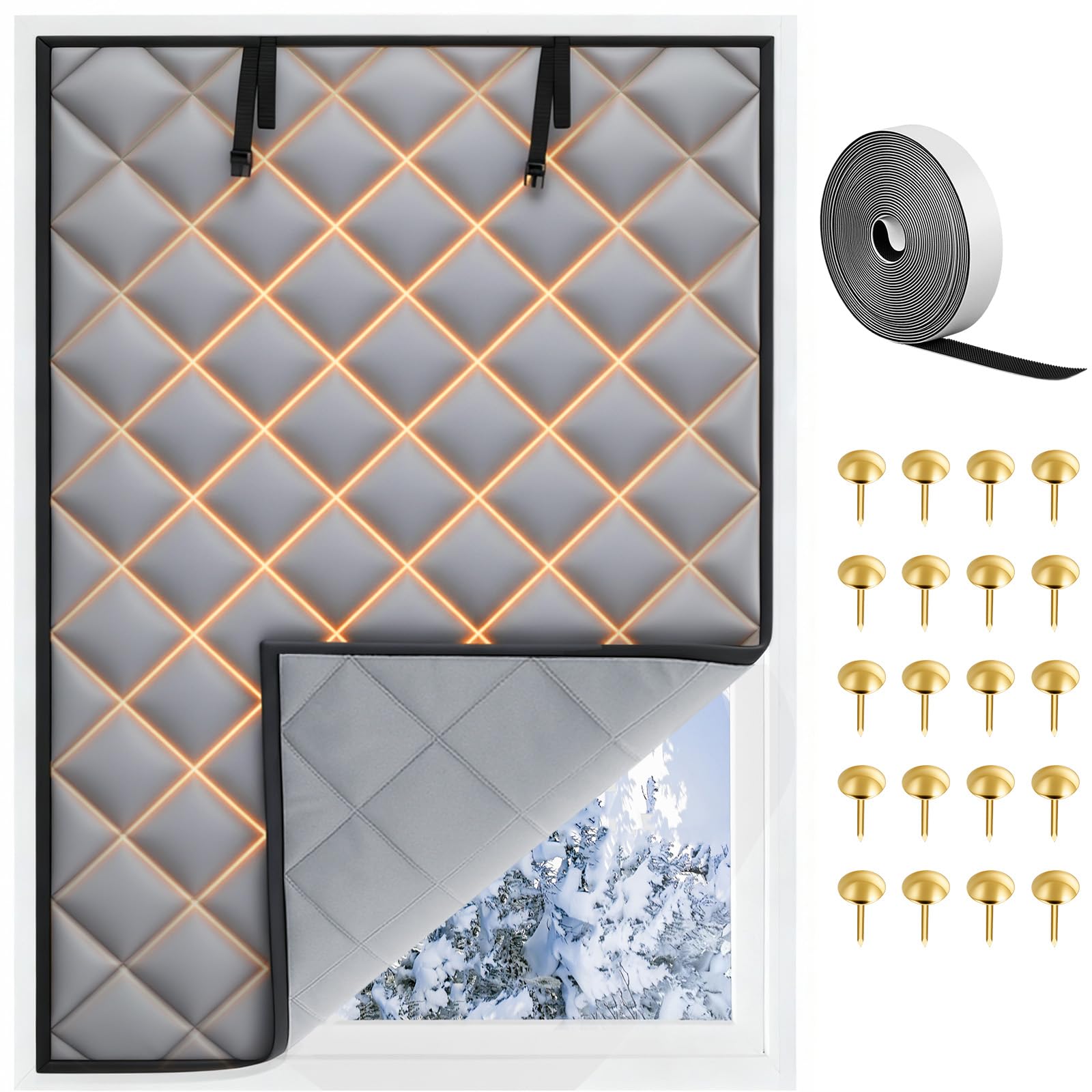 Fanfanwin window insulation kit 63x47 inches blocks drafts to keep rooms warm