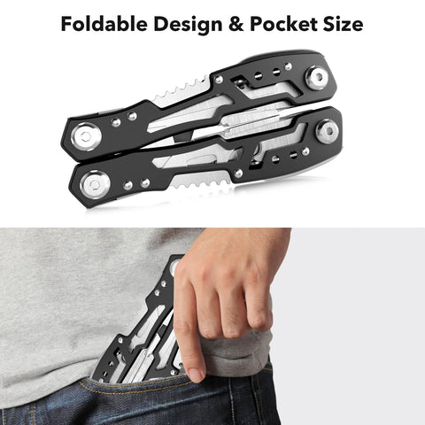 Fangfo 14-in-1 multitool screwdriver in use for fastenings and repairs.