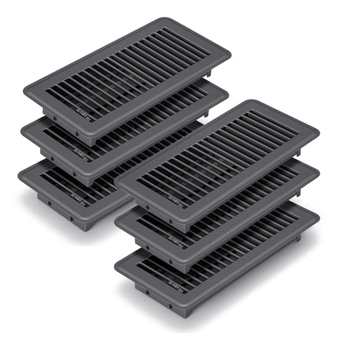 FanGoFast 4x10 floor register in dark gray for durable home airflow coverage